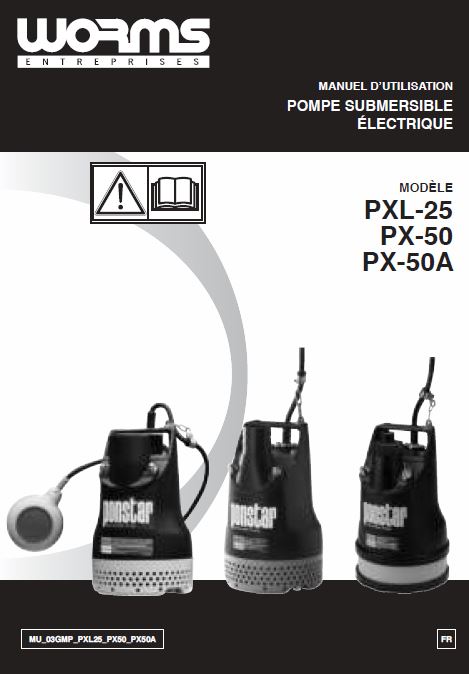 Icone-manuel-utilisation pompe PX PXL