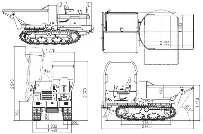 mini-transporteur-imer-canycom-cc-2500-R-brouette-a-moteur-brouette-a-chenille-specification