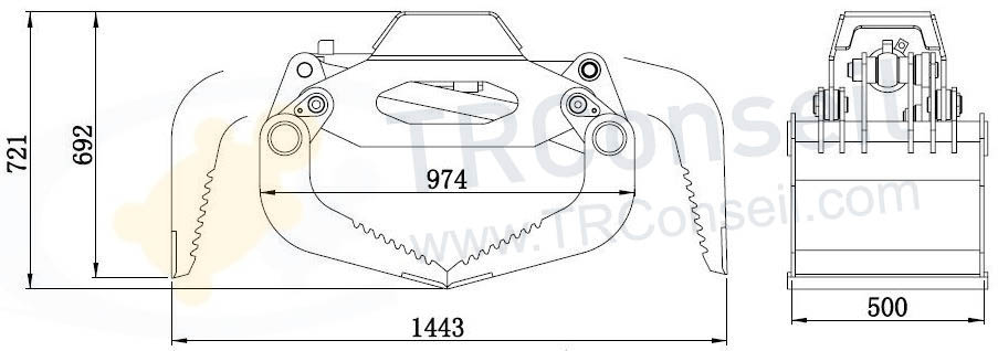 pince enrochement 4-8T