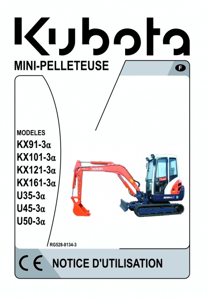 Manuel D'atelier Pour Pelleteuse Kubota KX251 - Sur CD, Neuf, Compatible PC100-6/PC120-6