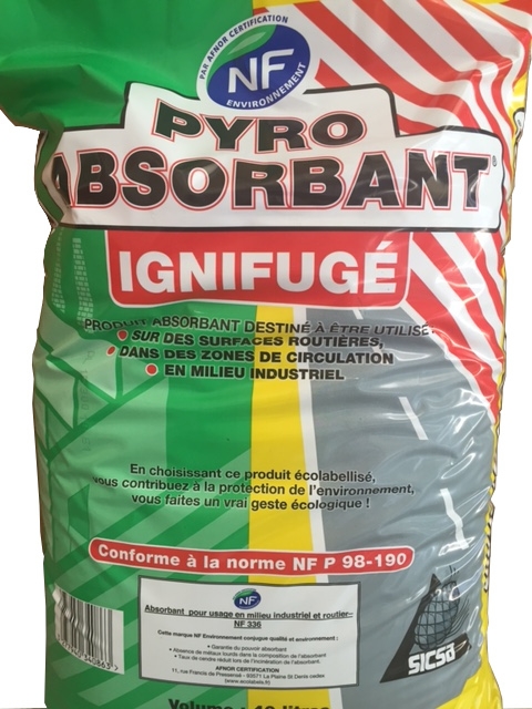 Absorbant d'huile type IIIR argile Sac de 40l (env. 20kg) - Maintenance  Industrie