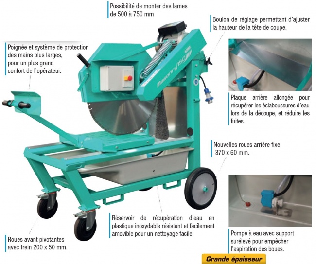 Bétonnière à chargeur - Moteur Tri 2.2Kw - 500 litres