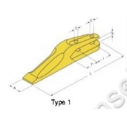 Dent à fourche type tractopelle JCB 53103205