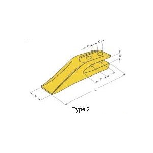 Dent à fourche pour mini pelle M12.4