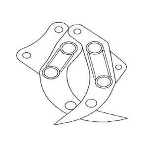 Grappin 3+2 pour mini pelle de 5.6 à 8T