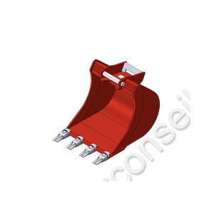 Godet de 300mm AR40 pour mini pelle 2500-4000Kgs