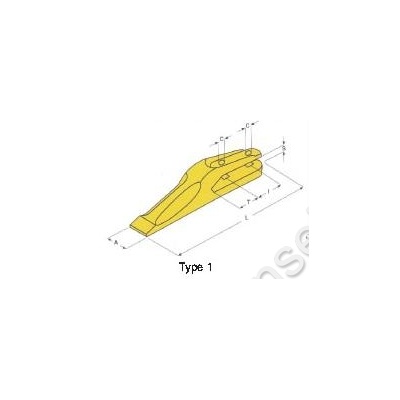 Dent à fourche type tractopelle JCB 53103205