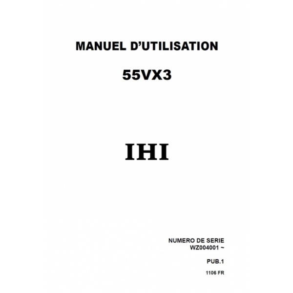 manuel utilisateur ihi imer 55vx3