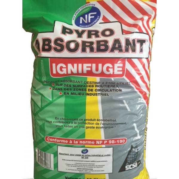 Sac de 40 Litres d'absorbant ecologique PYRO ABSORBANT